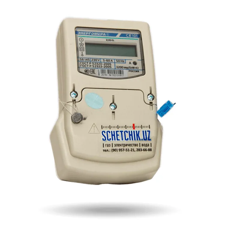 Однофазный счётчик электроэнергии Энергомера CE 101 S6 145, 60 А