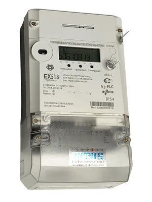 Трёхфазный счётчик электроэнергии EX518 U, 380 В, 100 А, PLC-модем
