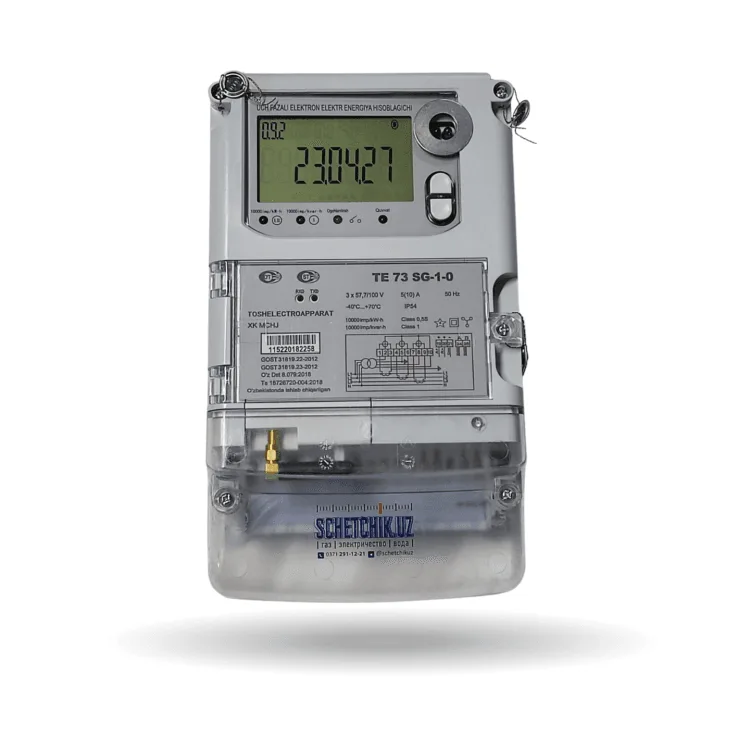 Трёхфазный счётчик электроэнергии TE73 SG-1-0, 100 В, 5 А, GSM/GPRS-модем
